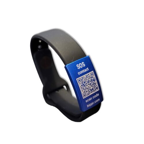 Bippr SOS ID-band Zwart